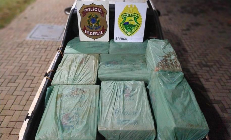 No Oeste do estado, PM e PF apreendem grande quantidade de contrabando e encaminham dois suspeitos