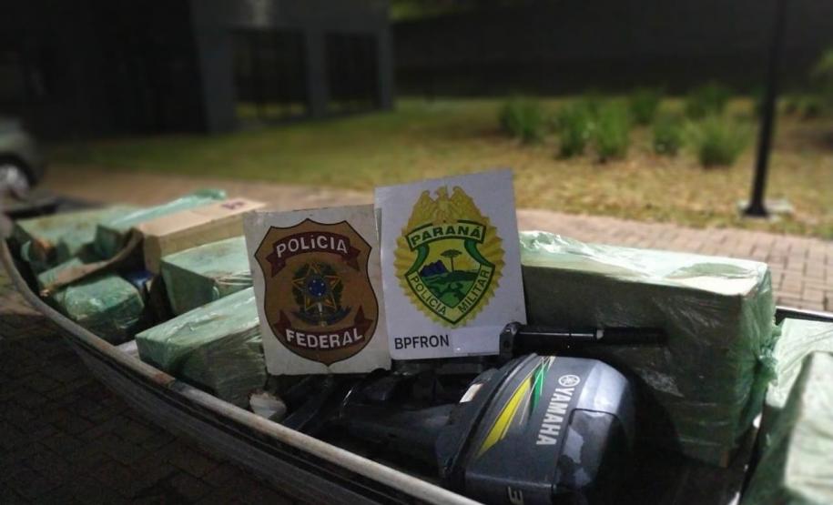 No Oeste do estado, PM e PF apreendem grande quantidade de contrabando e encaminham dois suspeitos