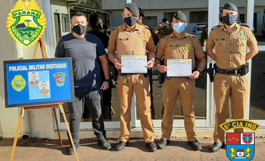 PM de Ivaiporã (PR) faz solenidade em homenagem a policiais que impediram suicídio de uma mulher