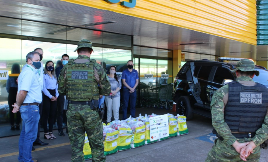Com o Desafio virtual Guardiões da Fronteira, BPFRON arrecada 3,6 toneladas de alimentos para famílias e entidades