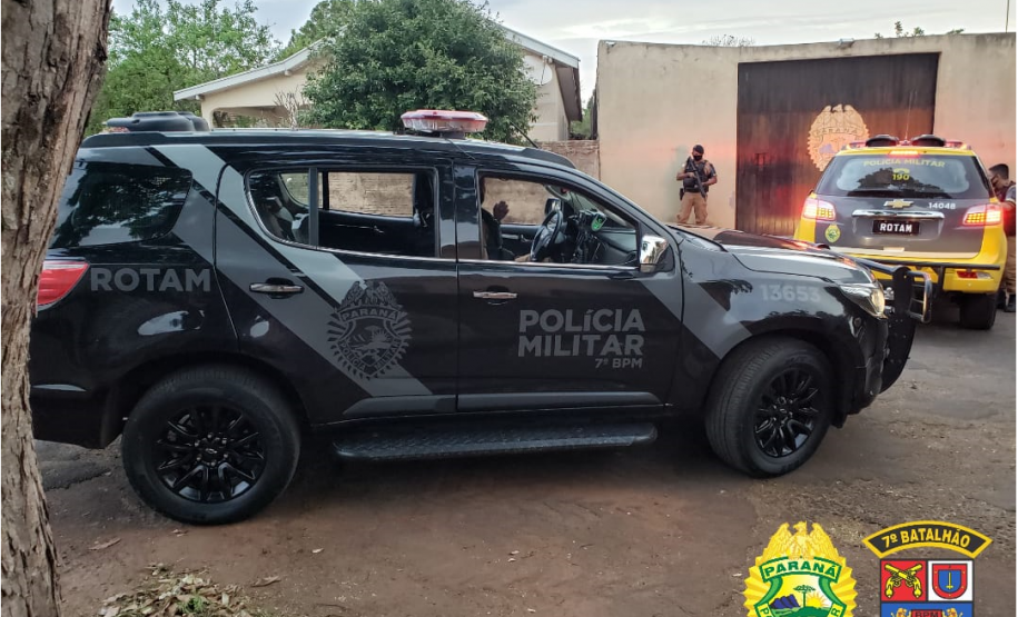 PM encaminha dois homens suspeitos de praticar roubo em Mariluz, no Noroeste do Paraná
