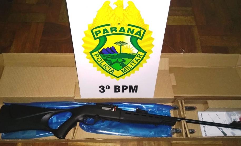 Em São Jorge D’Oeste, PM apreende duas armas de fogo durante cumprimento de Mandado de Busca e Apreensão