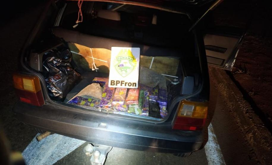 No âmbito da Operação Hórus, PM apreende mais de 100 quilos de maconha e encaminha suspeito, em São Miguel do Iguaçu (PR)