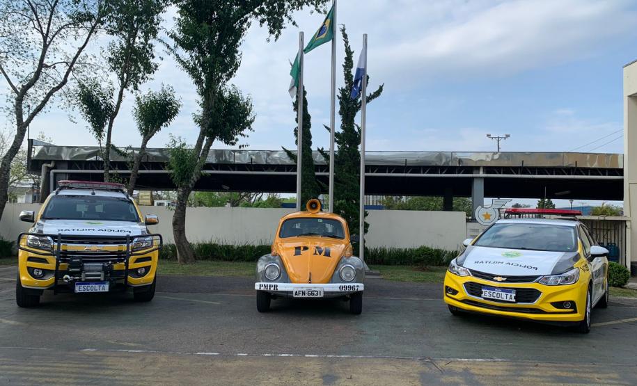 BPTran parabeniza militares estaduais e resgata histórico da unidade com painel de fotografias