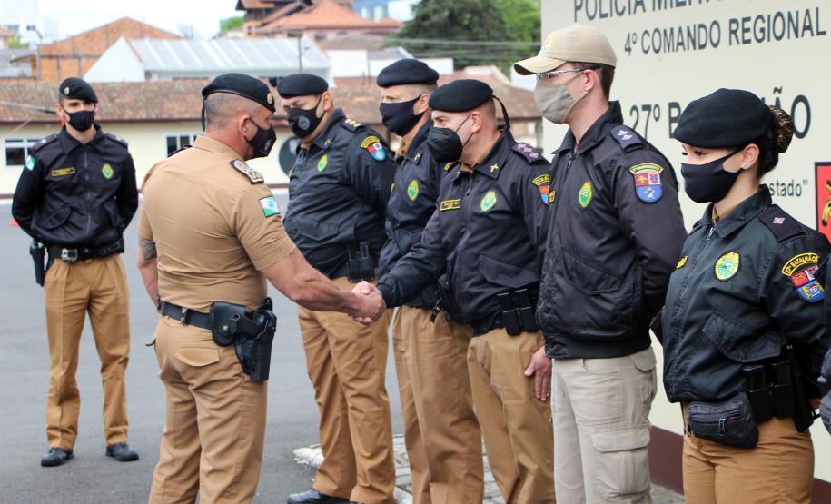 Em União da Vitória, Comandante-Geral conversa com praças e oficiais e recebe prefeitos no 27° Batalhão