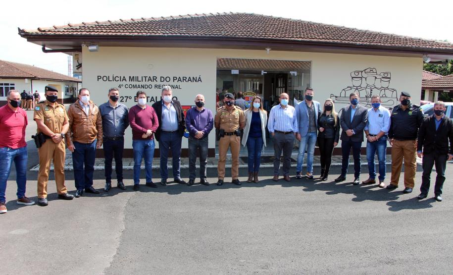 Em União da Vitória, Comandante-Geral conversa com praças e oficiais e recebe prefeitos no 27° Batalhão