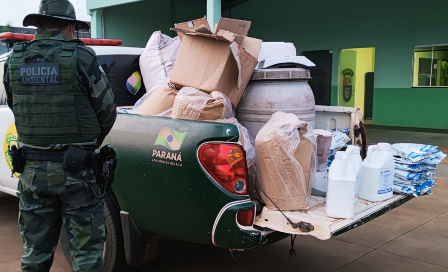 Durante operação integrada, PM apreende meia tonelada de agrotóxicos em fábricas clandestinas do Noroeste do estado