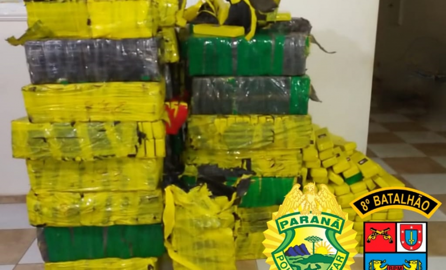 Em Tamboara, PM apreende 1,5 tonelada de maconha durante abordagem