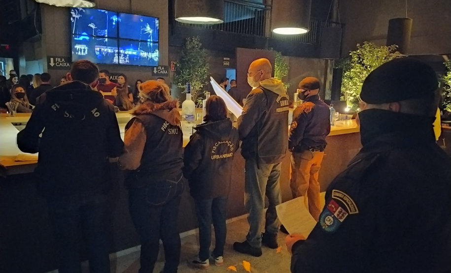 AIFU flagra desrespeito às medidas sanitárias e multa estabelecimentos comerciais em Curitiba