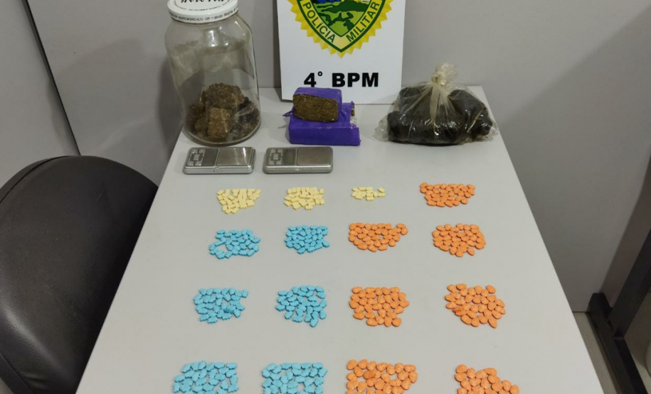 Mais de 70 quilos de drogas e 481 comprimidos de ecstasy são apreendidos pela PM no Noroeste do estado