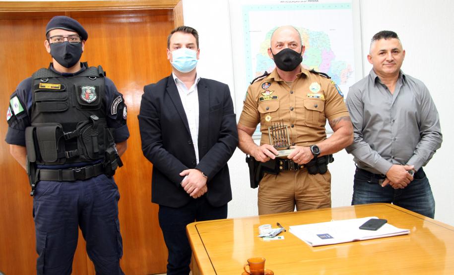 Comadante-Geral da PM recebe visita de Secretário de Segurança e Cidadania de Almirante Tamandaré