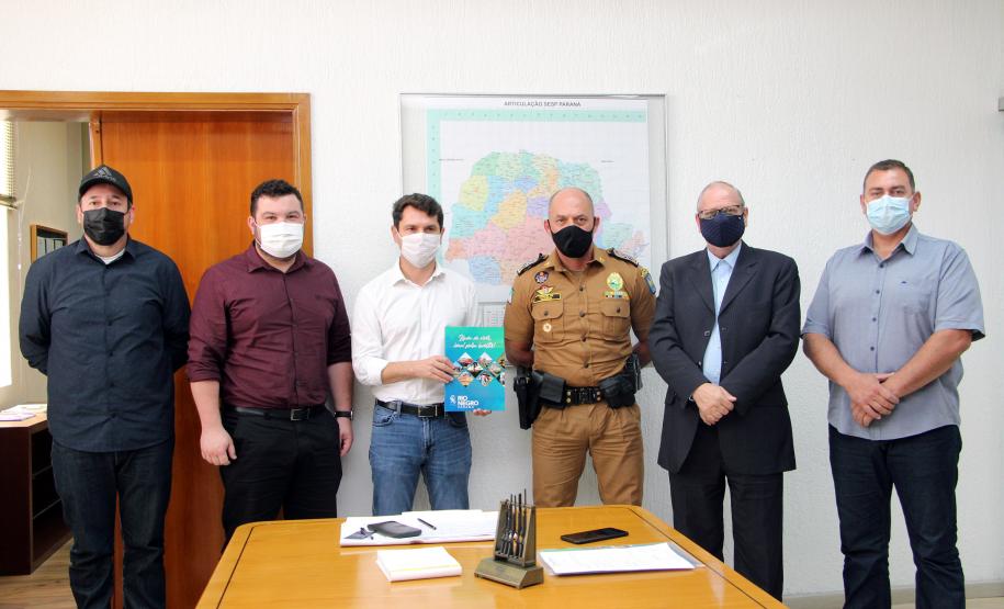 Comandante-Geral da PM se reúne com Deputado e Prefeito de Rio Negro (PR)