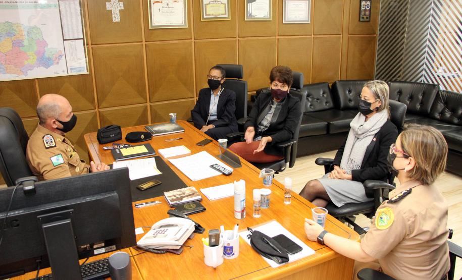 Comandante-Geral da PMPR recebe representantes das associações da classe policial militar