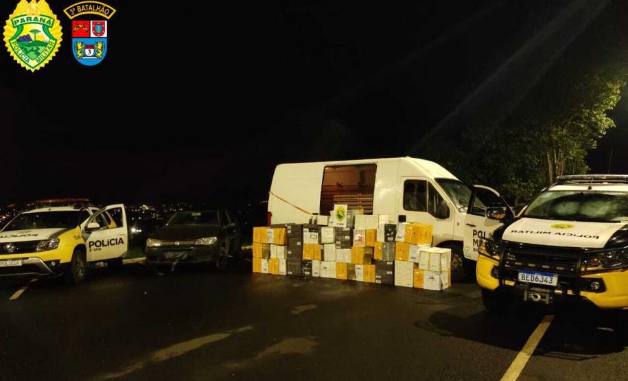 Em Pato Branco (PR), PM apreende 147 caixas de vinho contrabandeadas e encaminha três suspeitos