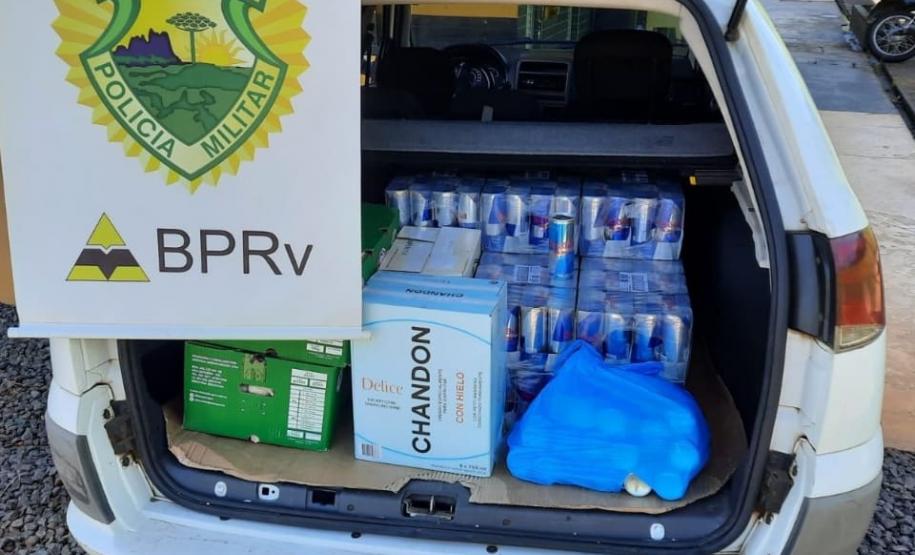 Em ocorrências separadas, policiais rodoviários apreendem maconha e bebidas contrabandeadas no interior do estado