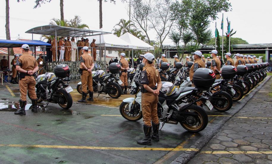 Batalhão de Polícia de Trânsito recebe novo comandante durante solenidade em Curitiba