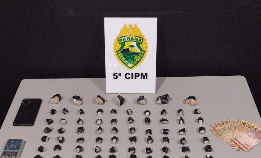 No Noroeste do estado, PM prende homem e apreende meio quilo de crack