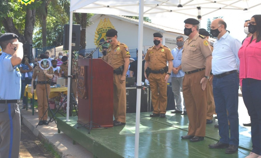 Colégio da Polícia Militar de Maringá comemora três anos de criação com solenidade e homenagens