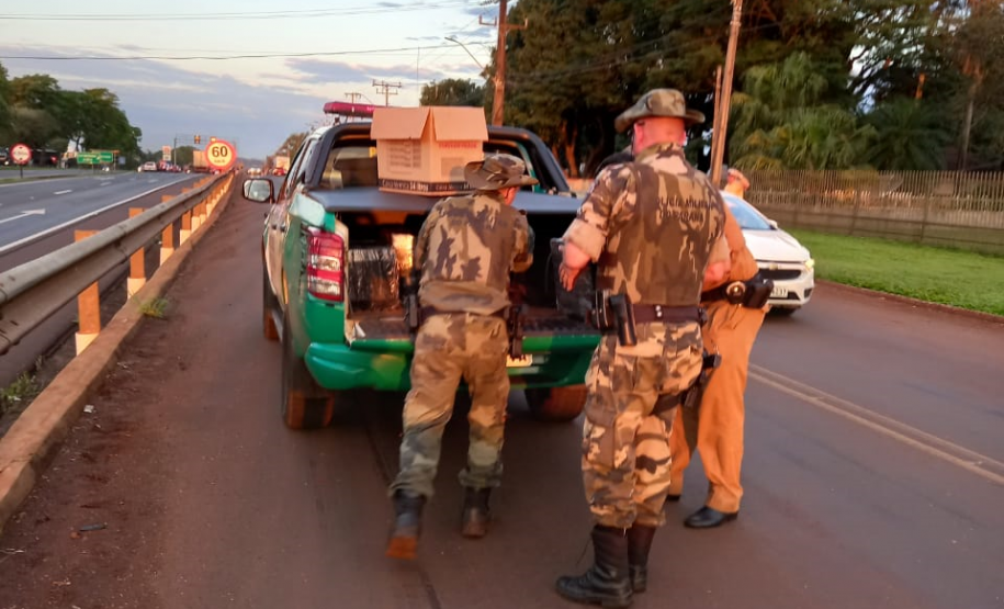 Polícia Ambiental apreende carro carregado com 154 quilos de maconha no Oeste do estado