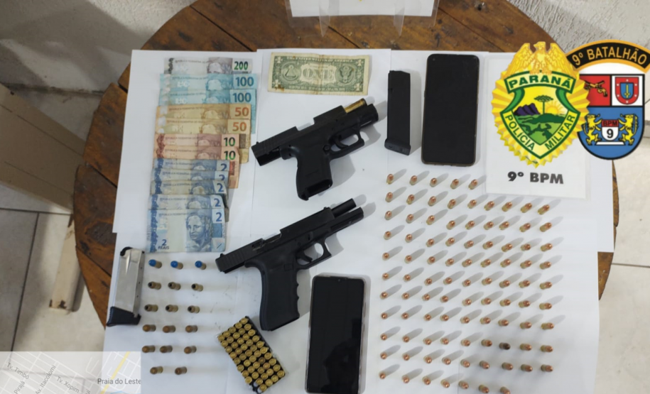 Polícia Militar do Litoral do estado apreende cinco armas de fogo e 260 munições em situações distintas