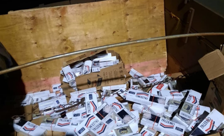 Mais de 149 mil maços de cigarros são apreendidos pelo BPRv em Cianorte (PR)