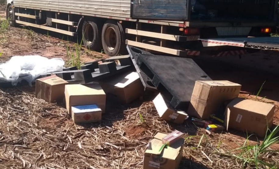 No Noroeste do estado, PM recupera caminhão pouco tempo após o roubo