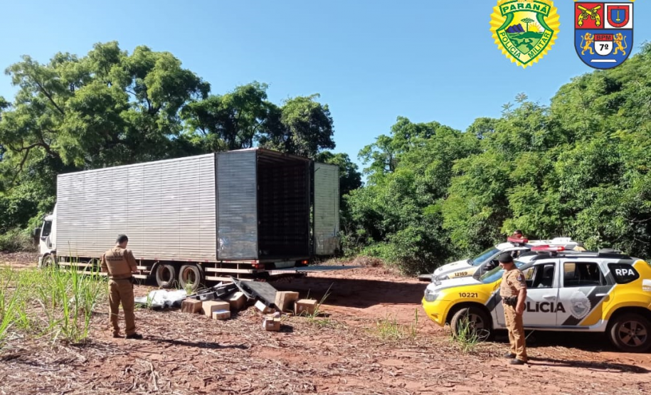 No Noroeste do estado, PM recupera caminhão pouco tempo após o roubo
