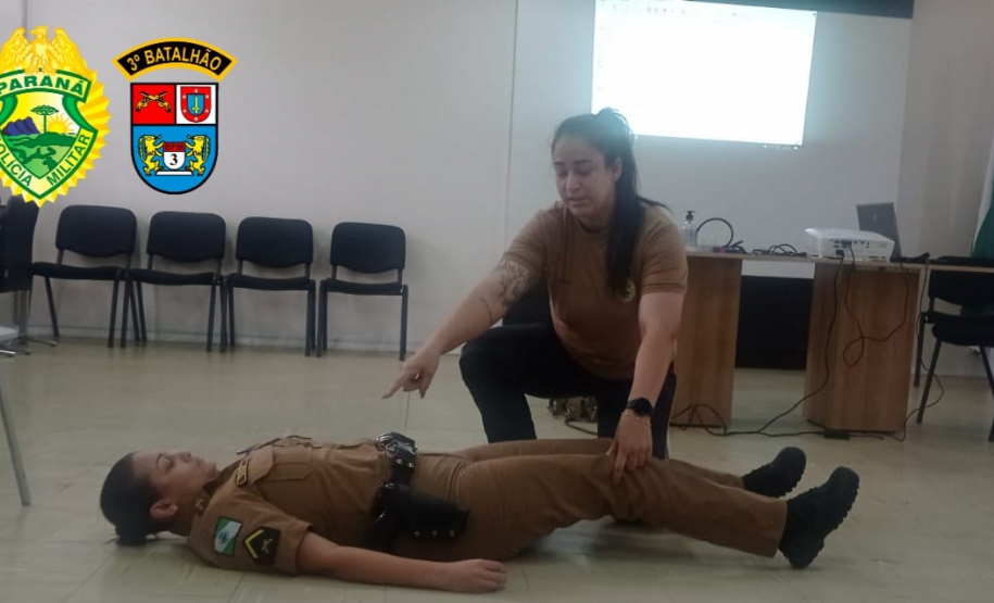Policiais militares do Sudoeste do estado participam de instrução de atendimento pré-hospitalar