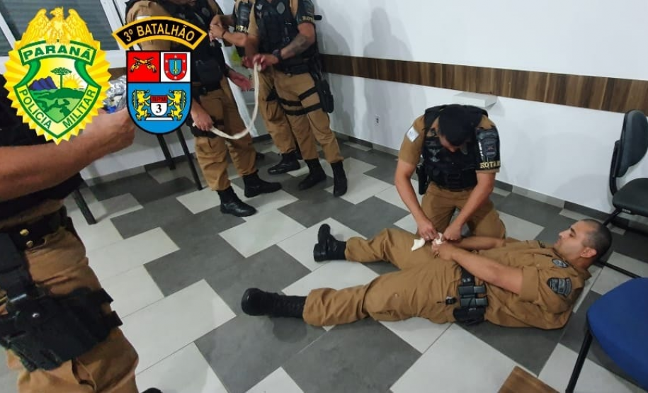 Policiais militares do Sudoeste do estado participam de instrução de atendimento pré-hospitalar