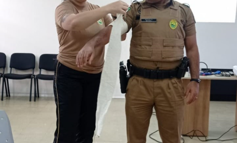 Policiais militares do Sudoeste do estado participam de instrução de atendimento pré-hospitalar