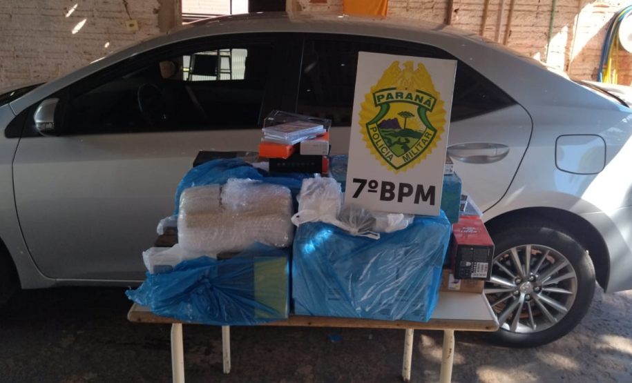 Meia tonelada de maconha e produtos contrabandeados são apreendidos pela PM no Noroeste do estado