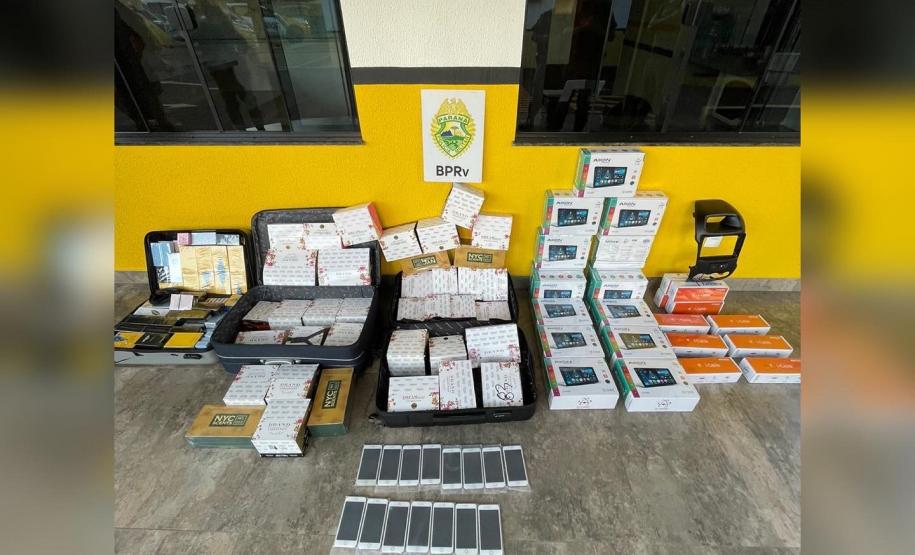 Em situações distintas, BPRv apreende 235 quilos de maconha, cigarros e produtos contrabandeados