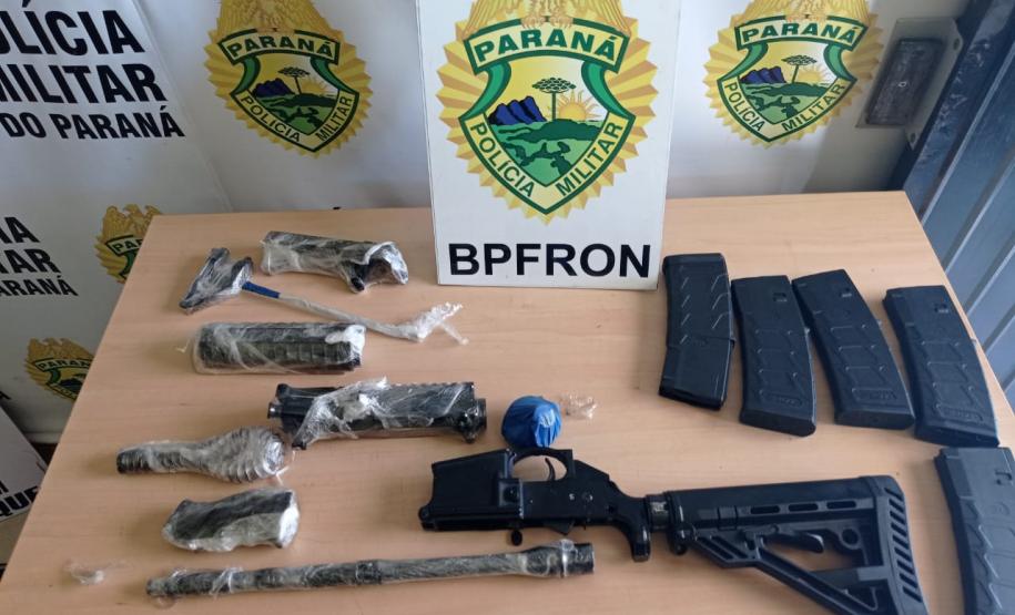 BPFRON apreende mais de 87 quilos de maconha, fuzil e carregadores no Oeste do estado