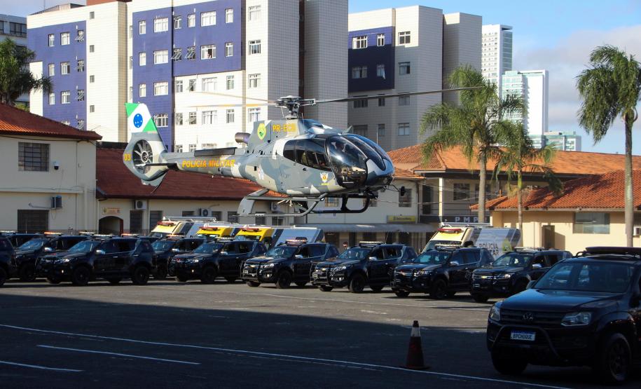 Operação do BPChoque coloca mais de 200 policiais e um helicóptero nas ruas de Curitiba e da Região Metropolitana