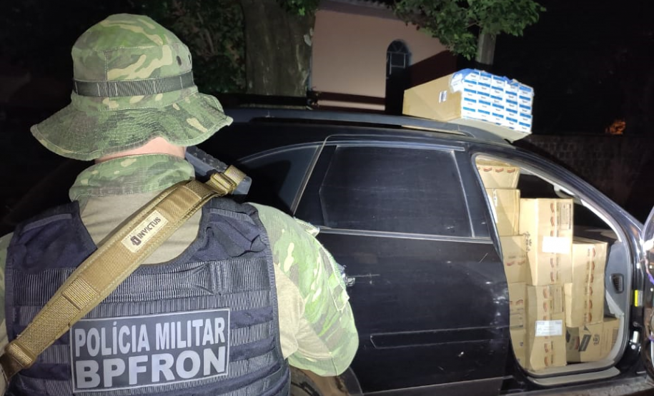 BPFRON apreende mais de 600 gramas de cocaína e 2,5 mil pacotes de cigarros no Oeste do estado