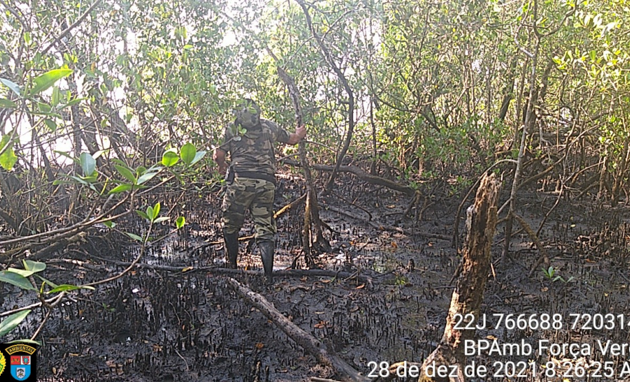 Policiais Ambientais apreendem 1,5 lacinhos e um gerival usados para pesca ilegal no Litoral do estado