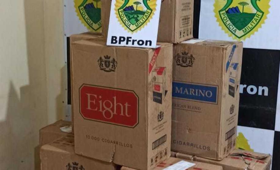 No Oeste do estado, policiais militares da fronteira apreendem 23 quilos de maconha, cigarros contrabandeados e três armas de fogo durante a Operação Hórus