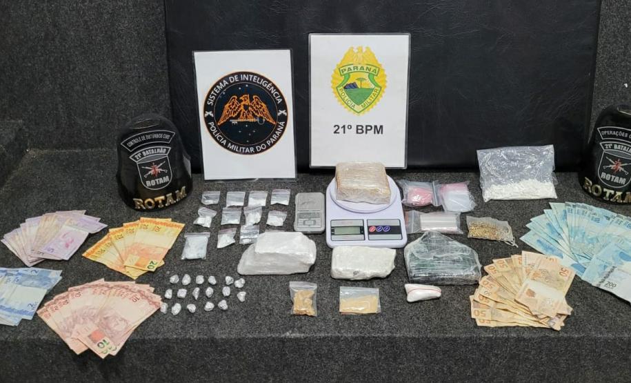 No Sudoeste do estado, PM prende três homens e apreende mais de 1,6 quilo de drogas