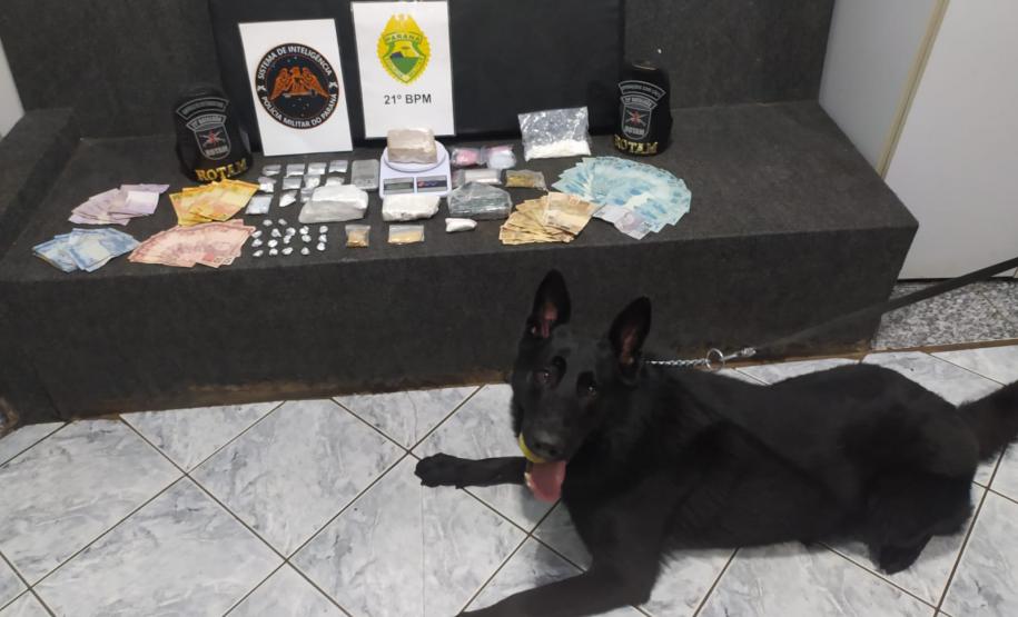No Sudoeste do estado, PM prende três homens e apreende mais de 1,6 quilo de drogas