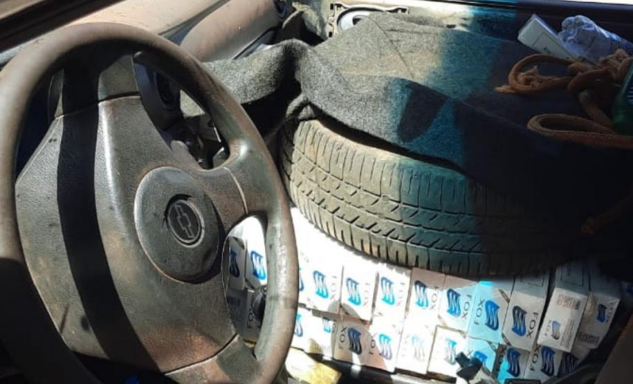 Veículo carregado com cigarros contrabandeados do Paraguai é apreendido pela PM em Toledo, no Oeste