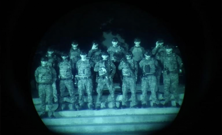 Batalhão da fronteira da PM capacita policiais militares para utilização de óculos de visão noturna e binóculos termal em operações fronteiriças