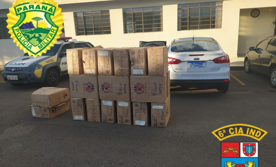 Em Jardim Alegre (PR), Polícia Militar apreende mais de 23 mil maços de cigarros contrabandeados e encaminha suspeito por contrabando