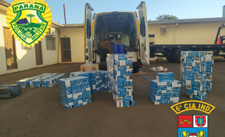 Em Jardim Alegre (PR), Polícia Militar apreende mais de 23 mil maços de cigarros contrabandeados e encaminha suspeito por contrabando