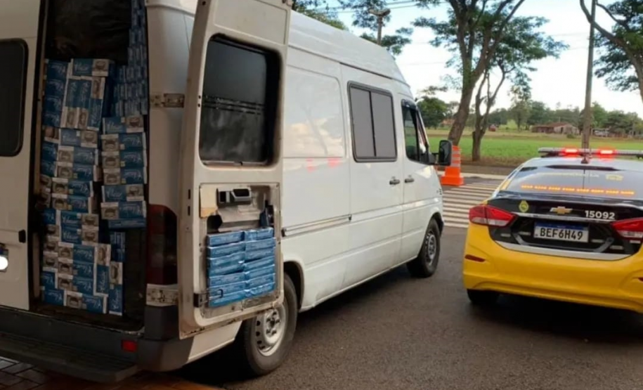Mais de 150 caixas de cigarros são apreendidos pela PM em Diamante do Oeste
