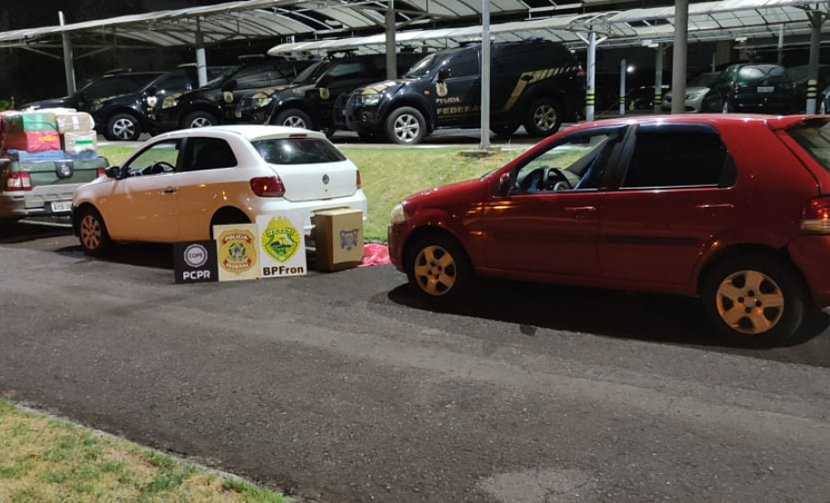 No Oeste do Paraná, policiais militares e federais apreendem mais de R$ 500 mil em cigarros contrabandeados