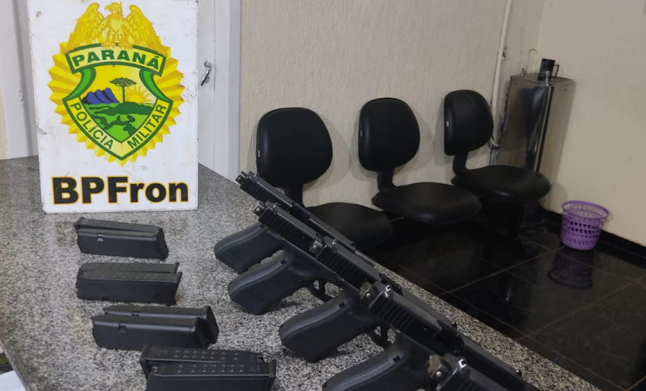BPFRON apreende cinco armas de fogo e mais 300 quilos de maconha no Oeste