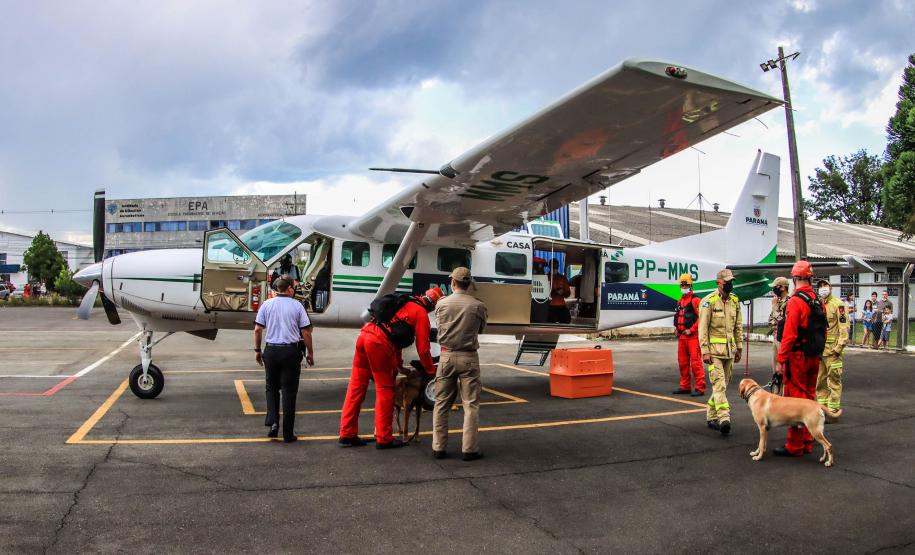 Governo do Paraná envia 10 bombeiros e cães para buscas a desaparecidos em Petrópolis
