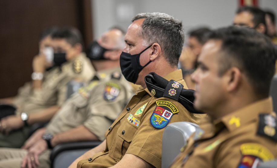 Trabalho de segurança do Porto de Paranaguá pauta aula prática do Curso Superior da PMPR