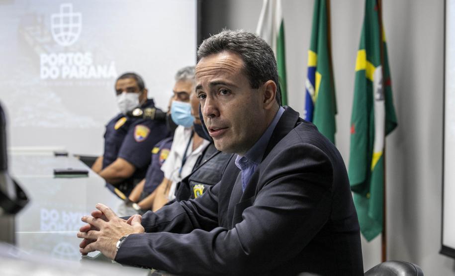 Trabalho de segurança do Porto de Paranaguá pauta aula prática do Curso Superior da PMPR