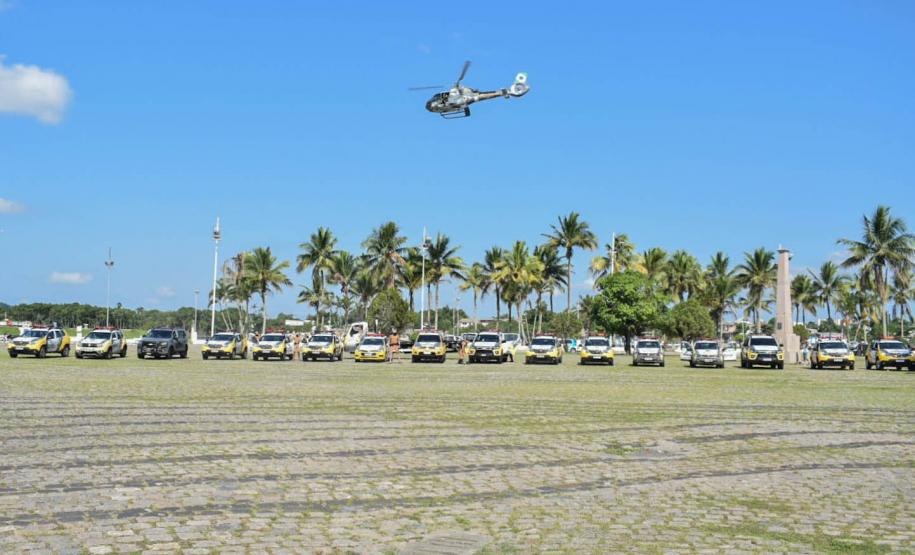 Com apoio de helicóptero e 50 viaturas, PM desencadeia megaoperação no Litoral